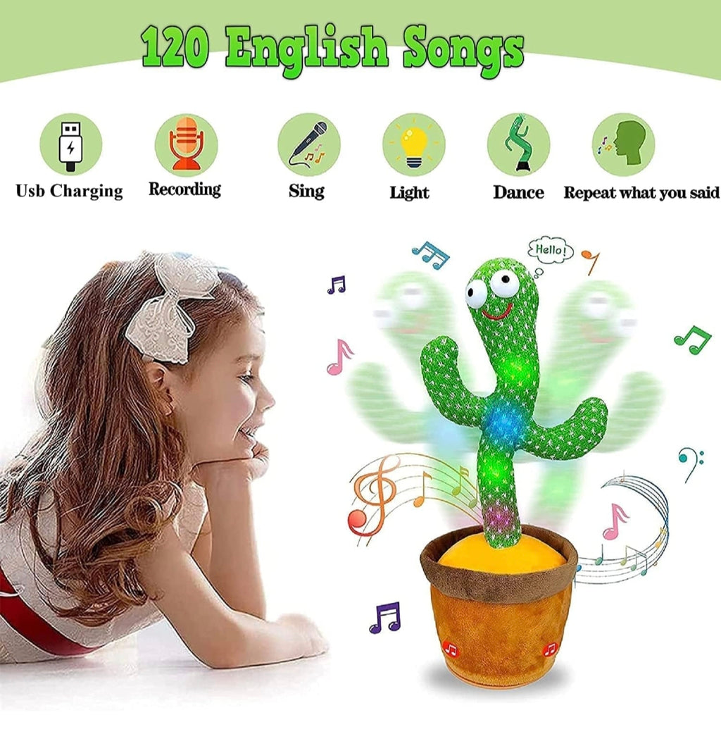 LED Musical Dancing & Mimicry Cactus Toy – Fun & Interactive
