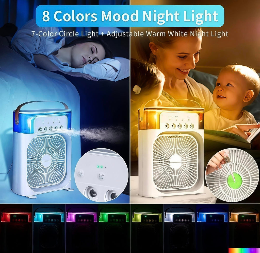 Mini Personal Air Cooler with Water sprayer, and work as a humidifier also