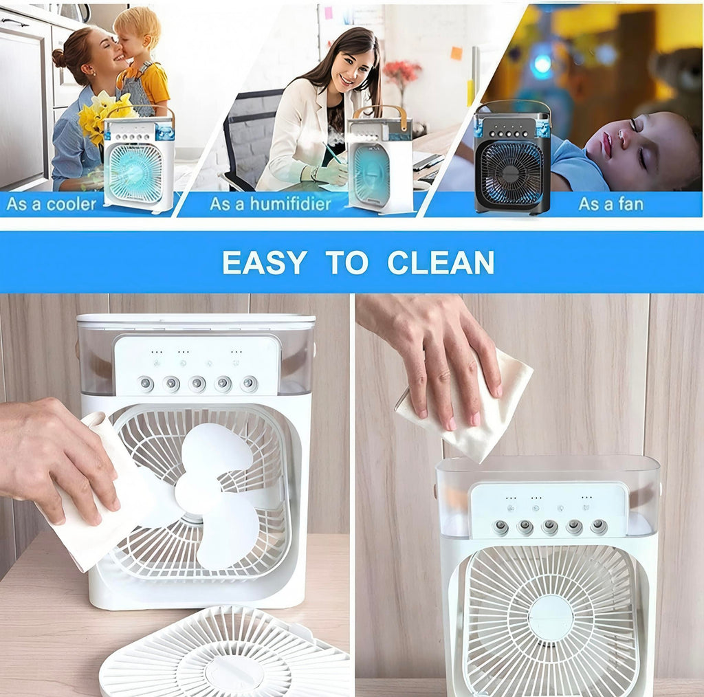 Mini Personal Air Cooler with Water sprayer, and work as a humidifier also