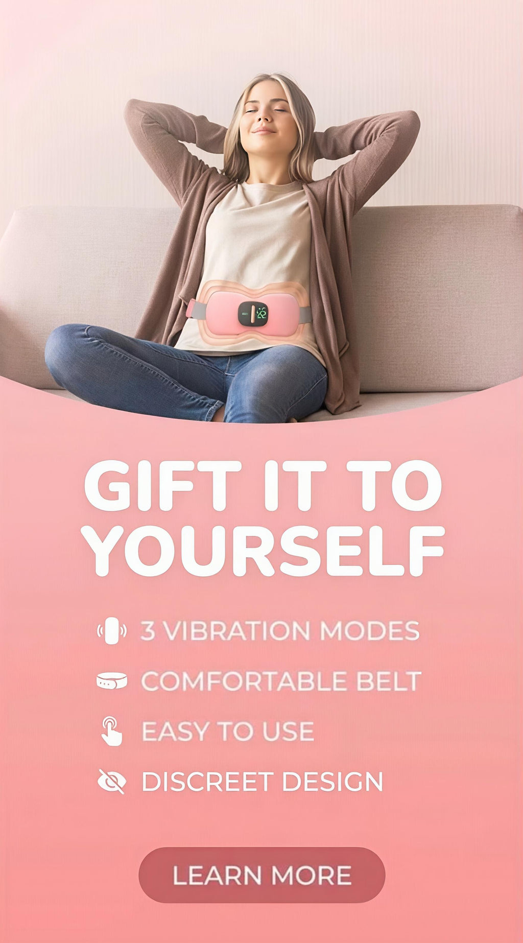 Portable Cordless Heating Pad – Instant Menstrual Cramps Relief with Soothing Heat Therapy