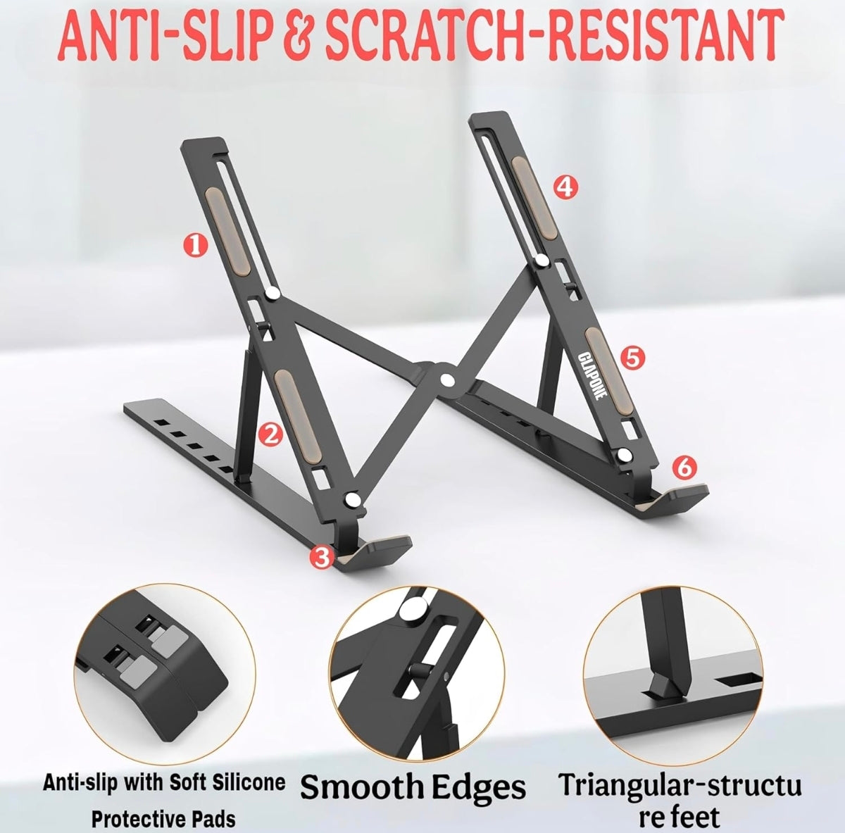 Foldable Adjustable Laptop & Tablet Stand – Work Comfortably Anywhere