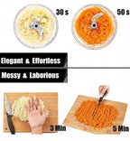 Manual Push Chopper with 6 Stainless Steel Blades