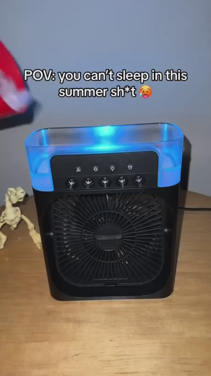Mini Personal Air Cooler with Water sprayer, and work as a humidifier also