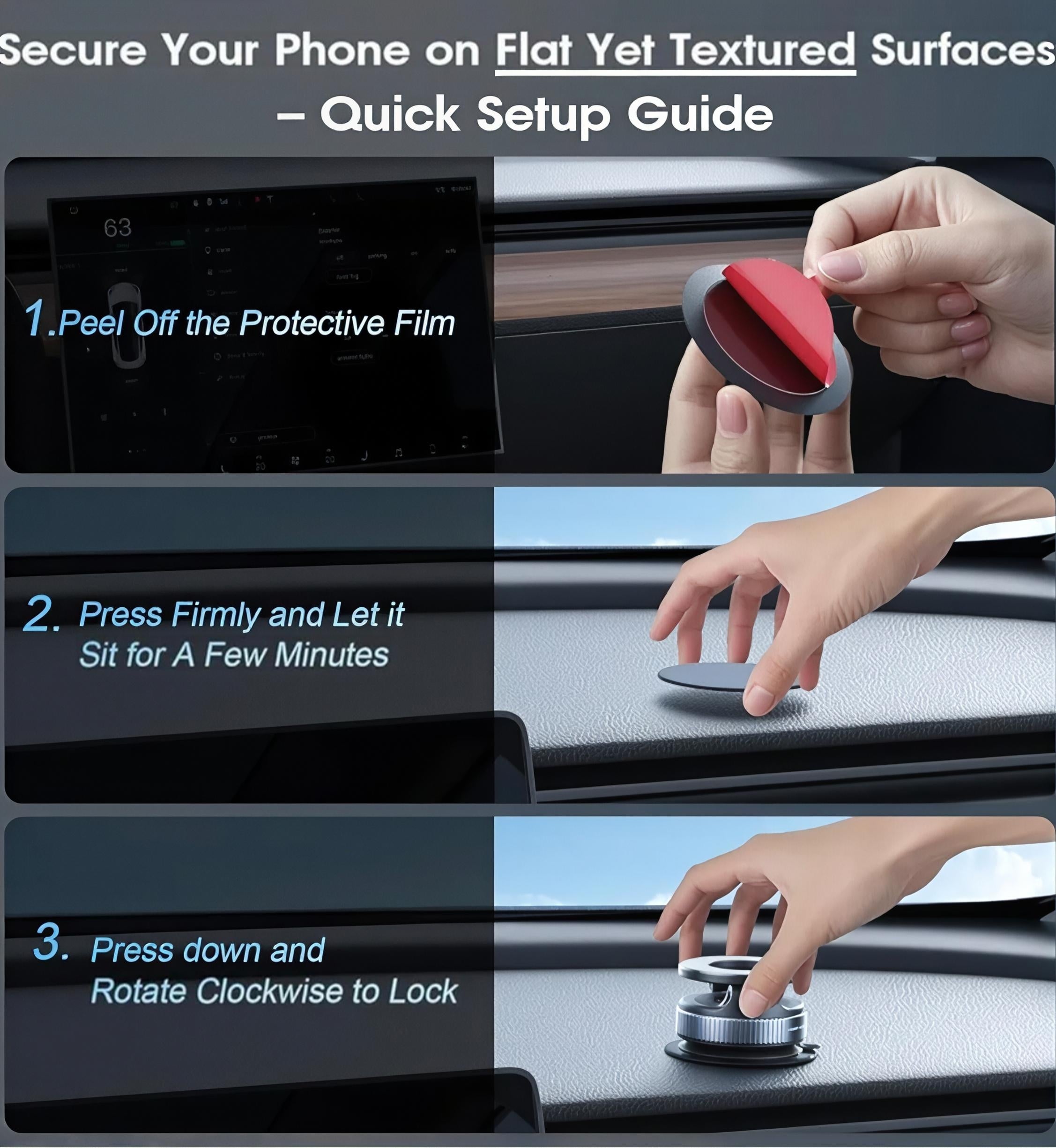 Vacuum suction magnetic bracket Phone Holder 360° rotate