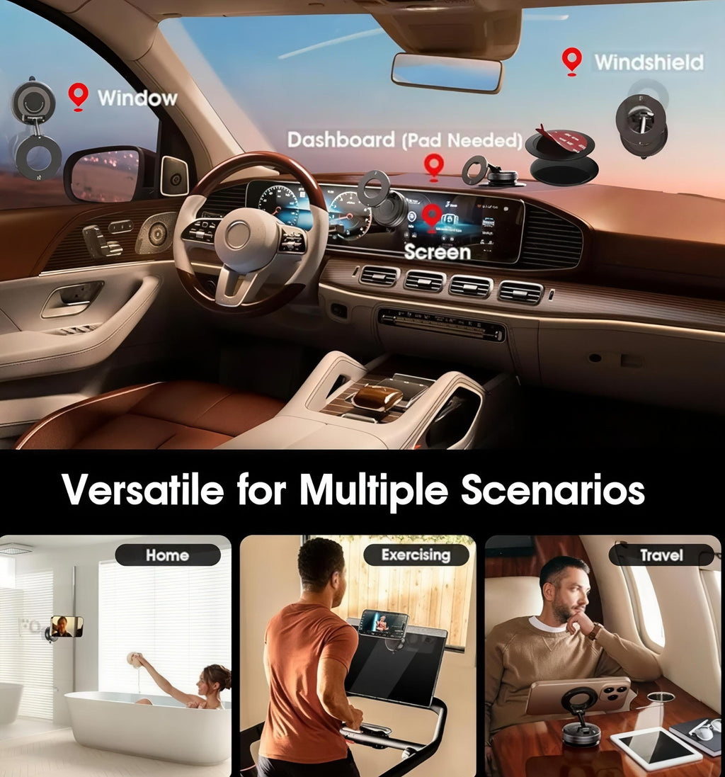 Vacuum suction magnetic bracket Phone Holder 360° rotate