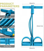 4-Tube Yoga Pedal Pull Reducer Resistance Band