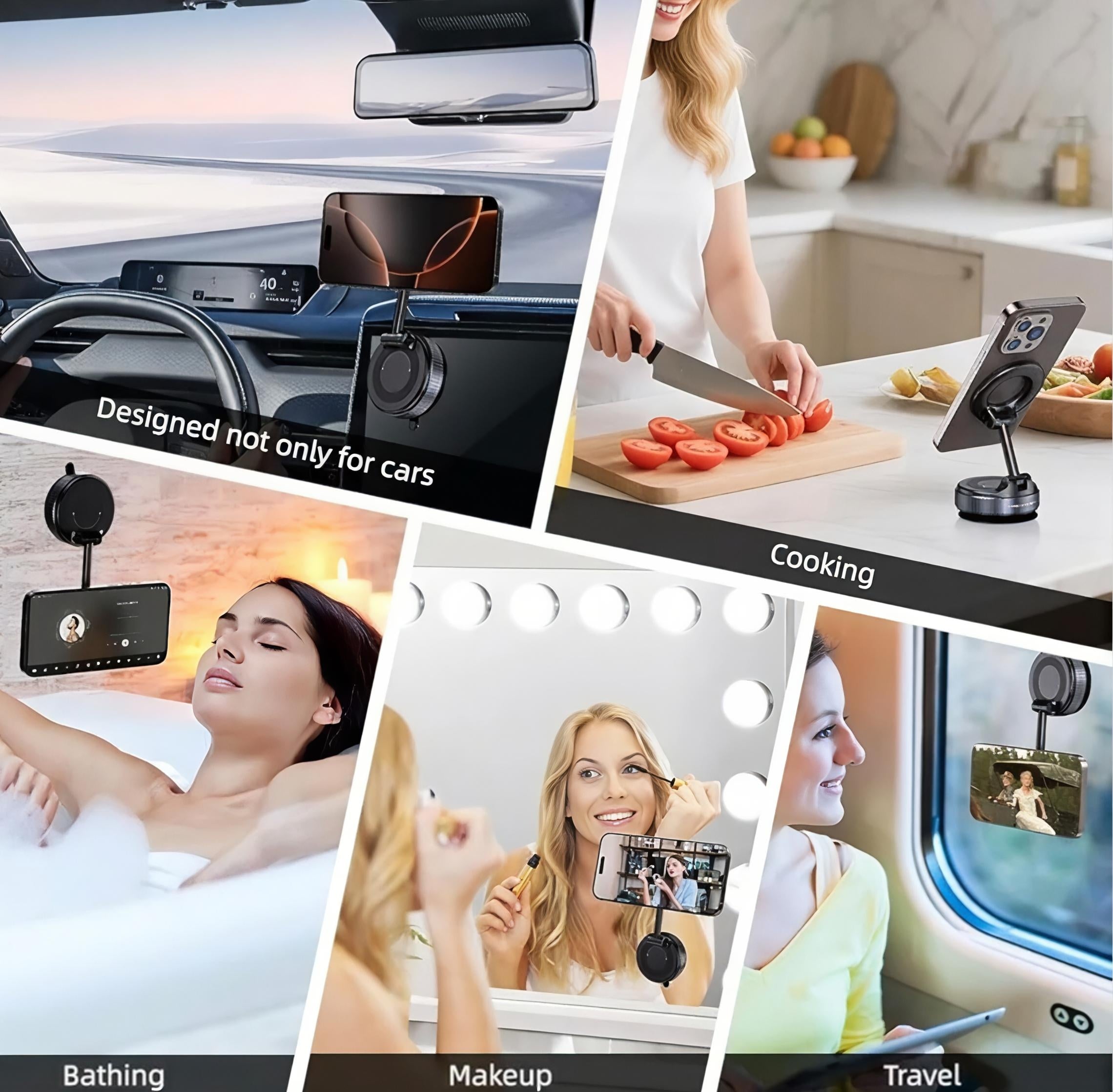 Vacuum suction magnetic bracket Phone Holder 360° rotate