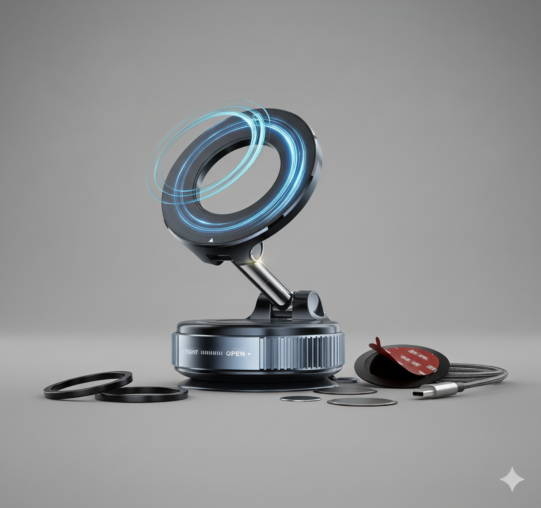 Vacuum suction magnetic bracket Phone Holder 360° rotate